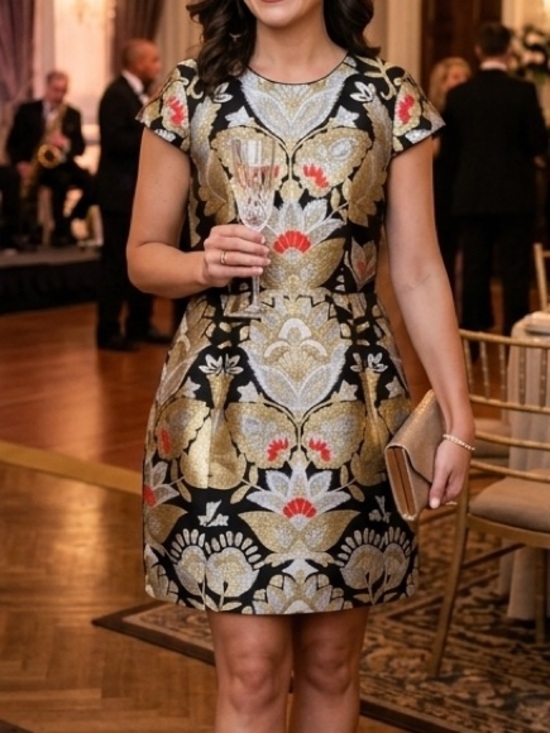 Ted Baker Dresses & Skirts - NWT Ted Baker IMOEN Opulent Orient Metallic Jacquard Brocade Dress 2